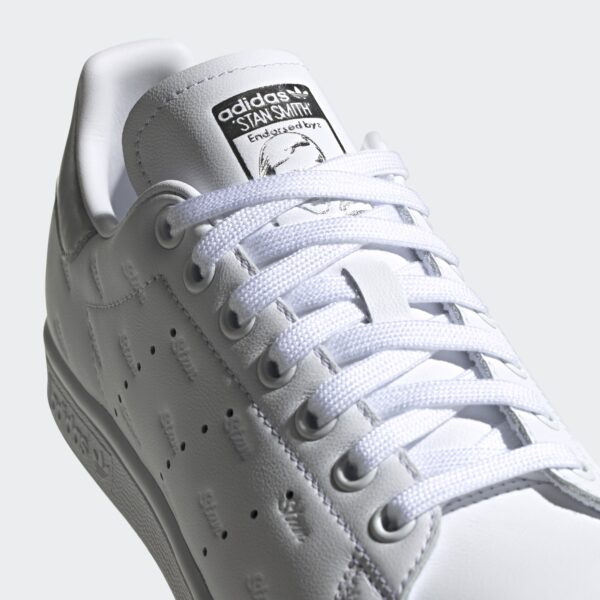 Giày Adidas Stan Smith 'Debossed Logos White Metallic Silver' EF6854 - Ảnh 5