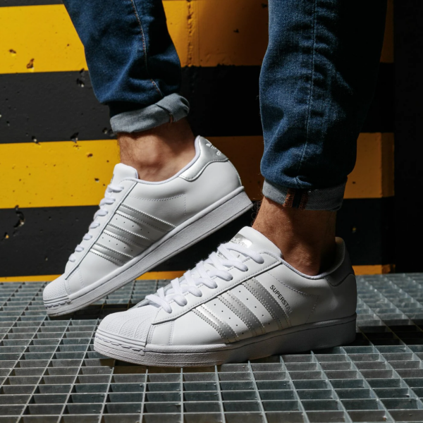 Giày Adidas Superstar 'White Silver Metallic' FX2329 - Ảnh 3