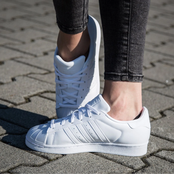 Giày Adidas Superstar White Glossy Toe 'White' BB0683 - Ảnh 6