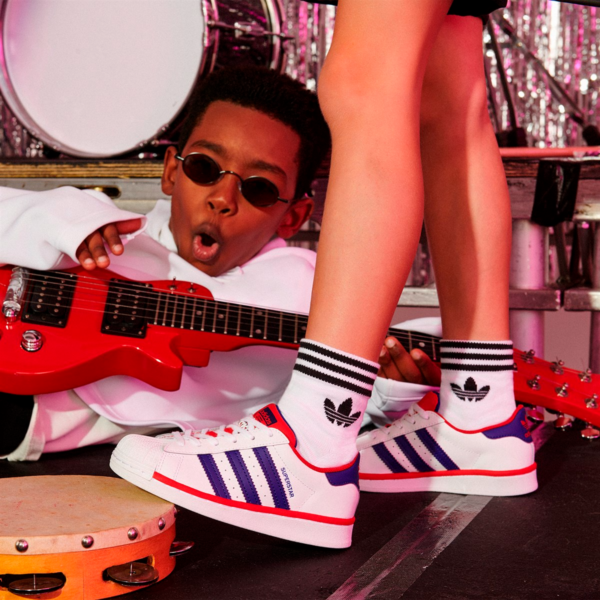 Giày Adidas Superstar J 'White Collegiate Purple Scarlet' FV3666 - Ảnh 3