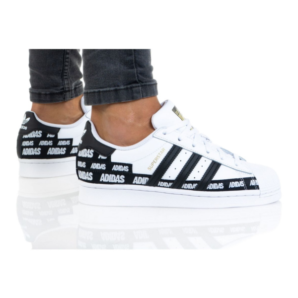 Giày Adidas Superstar J 'Wordmark Heel Stripe Cloud White' FX5871 - Ảnh 3