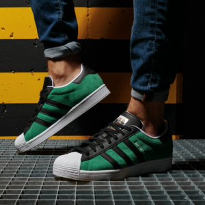 Alternative view of Giày Adidas Superstar 'Green Core Black' FW7844