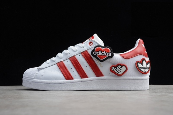 Giày Adidas Superstar 'Velcro Patches White Scarlet' FY3117 - Ảnh 6