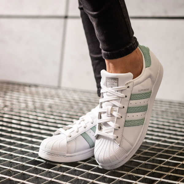 Giày Adidas Superstar Wmns 'Green Silver Metallic' B41509 - Ảnh 5