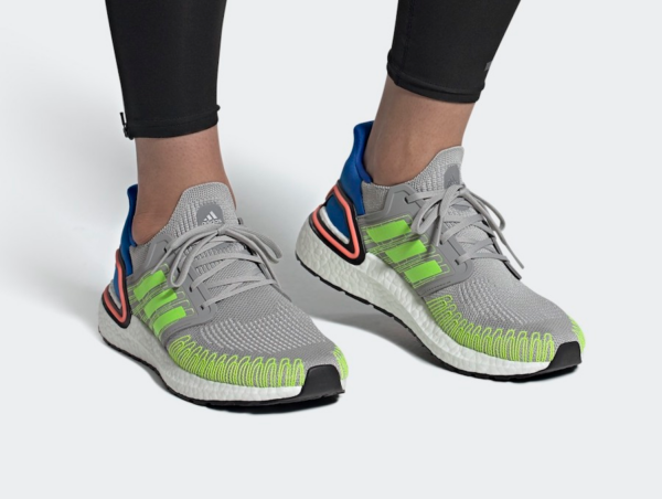 Giày Adidas UltraBoost 20 'Grey Signal Green' FX0899 - Ảnh 3