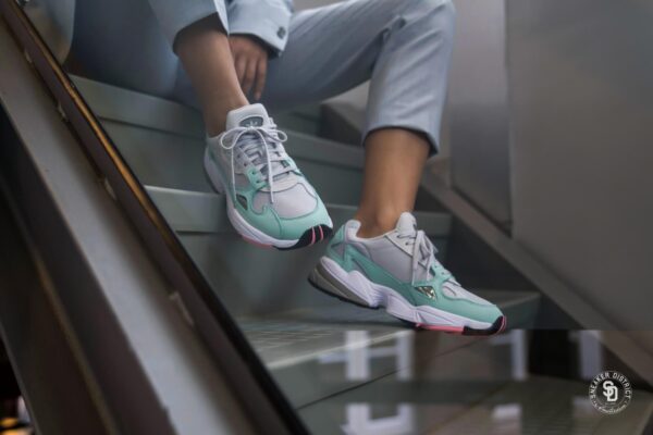 Giày Adidas Originals Falcon 'Watermelon Grey Easy Green' B28127 - Ảnh 7