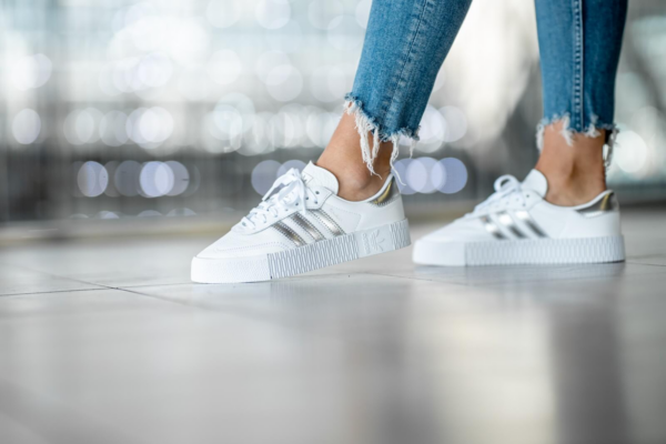 Giày Adidas Wmns Sambarose 'Cloud White Silver' EE9017 - Ảnh 5