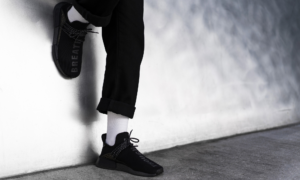 Alternative view of Giày Adidas Pharrel x NMD Human Race 'Triple Black' GX2487