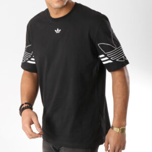 Alternative view of Áo Adidas Originals T Shirt Outline Trefoil Logo Black DU8145