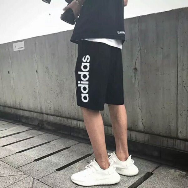 Quần Adidas Herren Shorts Essentials Linear SJ Black White BS5026 - Ảnh 3