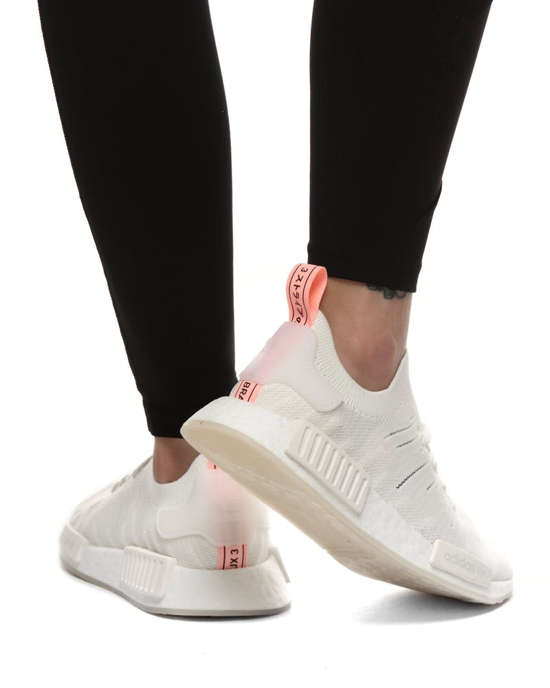 Giày Adidas NMD R1 STLT Running White Clear Orange B37655 - Ảnh 4