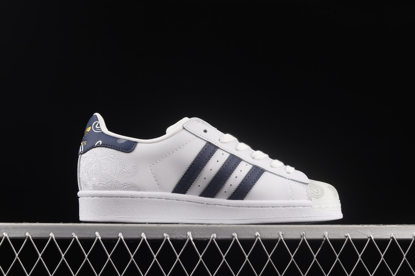 Giày Adidas Superstar 'White Navy' GX3655 - Ảnh 5