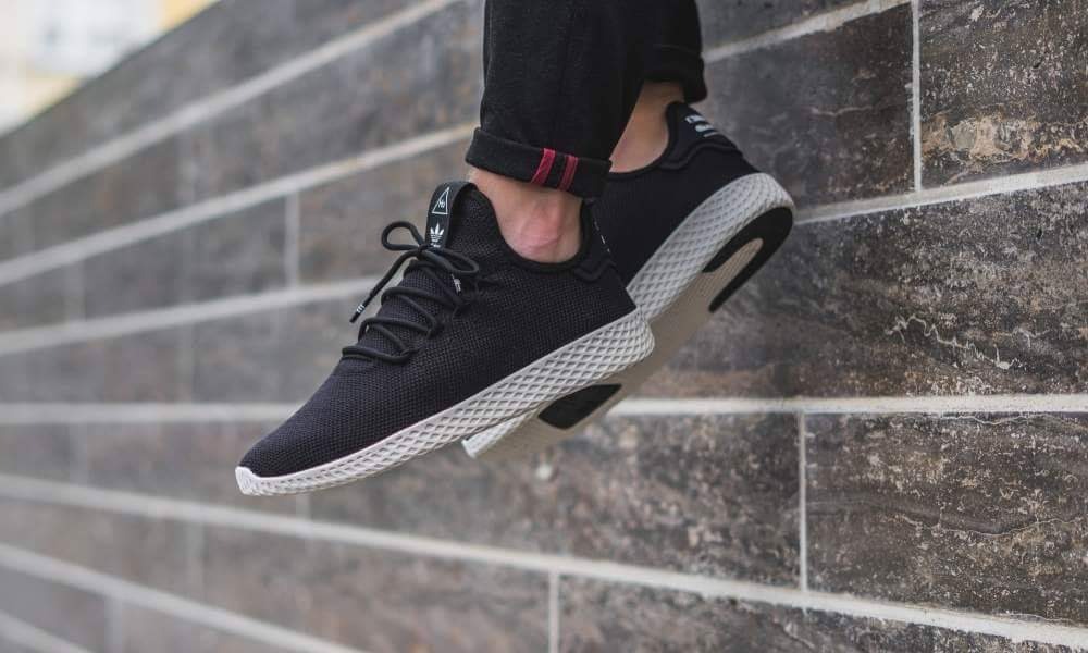 Giày Adidas Pharrell x Tennis HU 'Core Black' AQ1056 - Ảnh 4