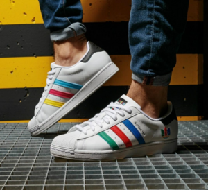 Alternative view of Giày Adidas Superstar Colorful Trefoil 'Cloud White' FU9521