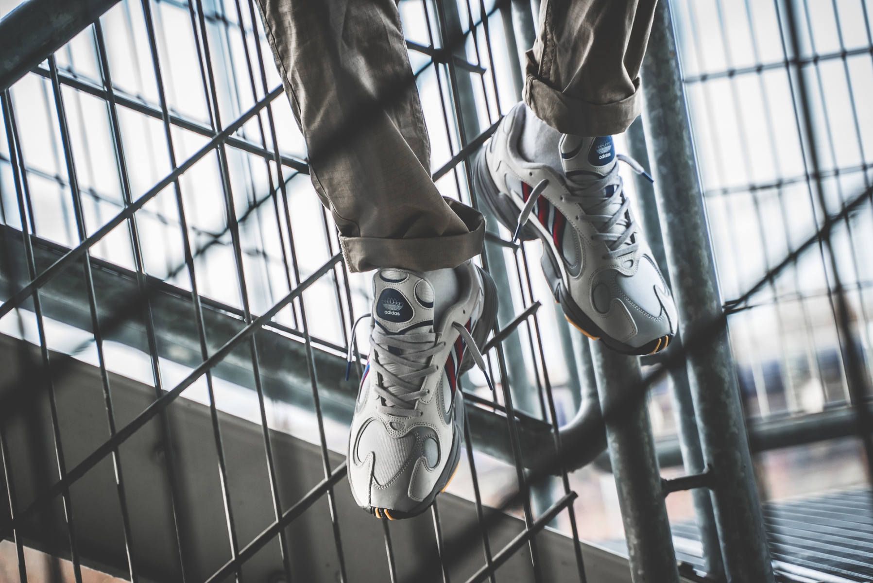 Giày Adidas Yung 1 Grey Two 'Collegiate Royal Scarlet' CG7127 - Ảnh 3