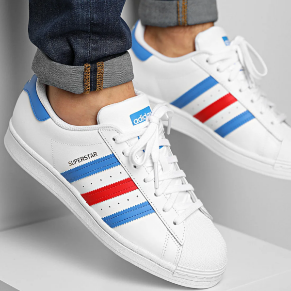 Giày Adidas SuperStar 'White Red TrueBlue' H68095 - Ảnh 2