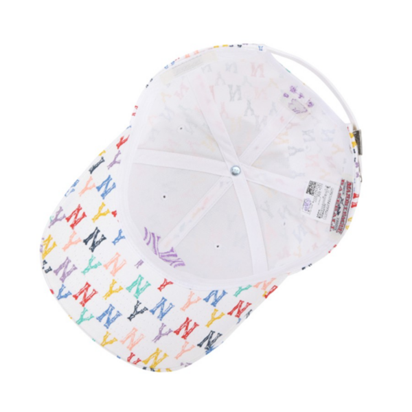 Mũ MLB Monogram Rainbow Structure Ball Cap New York Yankees 32CPFM111-50W - Ảnh 4