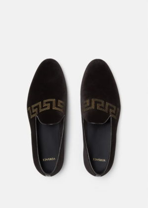 Alternative view of Giày Versace Greca Embroidered Velvet Loafers Print DSU6488-DVL9C-D4191