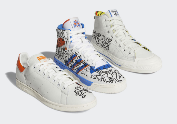 Giày Adidas Keith Haring x Stan Smith Pop Art 'White' EE9295 - Ảnh 5