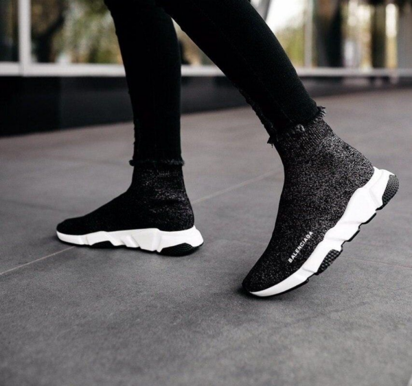 Giày Balenciaga Wmns Speed Trainer 'Scarpe Black' 530284-W0680-1000 - Ảnh 2