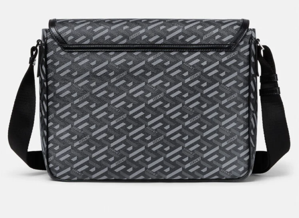 Túi Versace La Greca Signature Messenger Black Gray 1003363-1A01444-5B05E - Ảnh 4