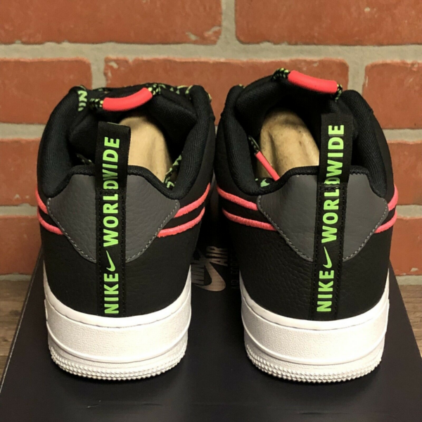 Giày Nike Air Force 1 07 PRM Worldwide Black Green Strike Crimson CK7213-001 - Ảnh 4