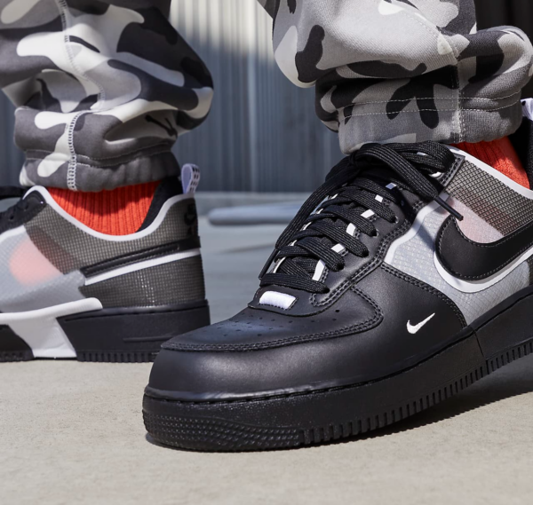 Giày Nike Air Force 1 React 'Black White' DM0573-002 - Ảnh 2