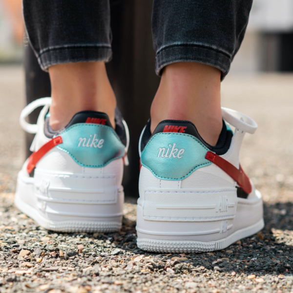 Giày Nike Wmns Air Force 1 Shadow 'White Bleached Aqua' DA4291-100 - Ảnh 4