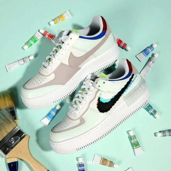 Giày Nike Air Force 1 Shadow SE 'Pixel Swoosh Barely Green' CV8480-300 - Ảnh 6