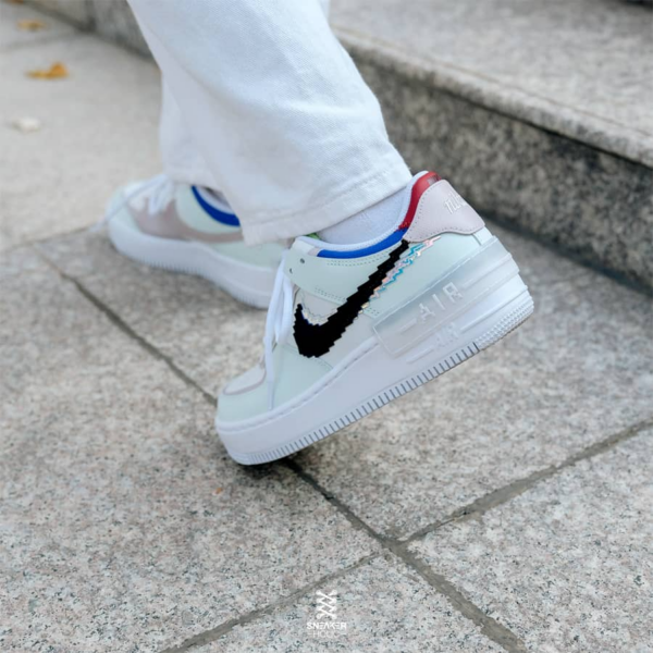 Giày Nike Air Force 1 Shadow SE 'Pixel Swoosh Barely Green' CV8480-300 - Ảnh 5