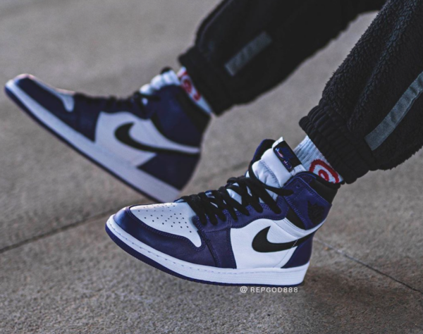 Giày Nike Air Jordan 1 Retro High Court 'Purple White 2.0' (GS) 575441-500 - Ảnh 5