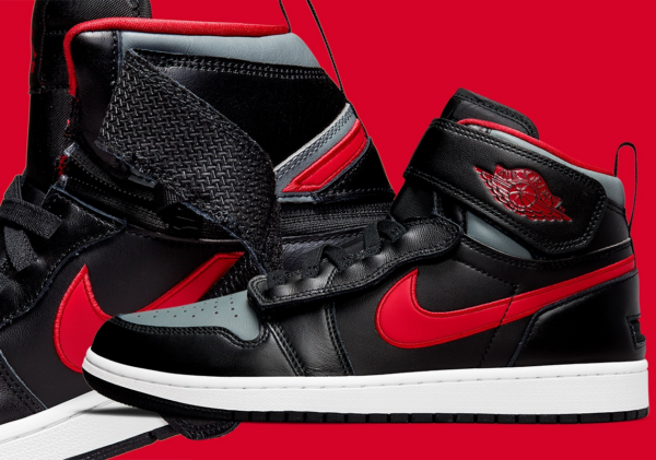 Giày Nike Air Jordan 1 High FlyEase 'Smoke Grey Gym Red' CQ3835-006 - Ảnh 3