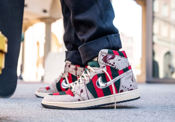 Giày Nike Shoe Surgeon x Air Jordan 1 High 'Freddy Krueger' Custom TSS-AJ1-FREDDY - Ảnh 3