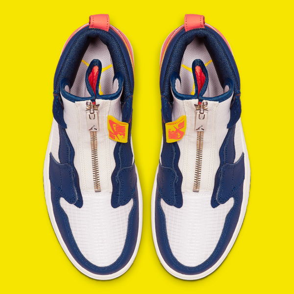 Giày Nike Air Jordan 1 High Zip 'Blue Void Citron' AQ3742-100 - Ảnh 4