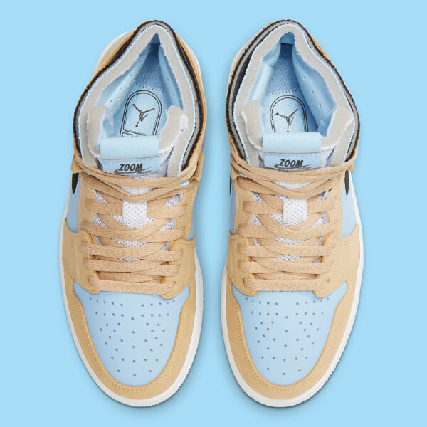 Giày Wmns Air Jordan 1 High Zoom Comfort High 'Psychic Blue Sesame' CT0979-400 - Ảnh 2