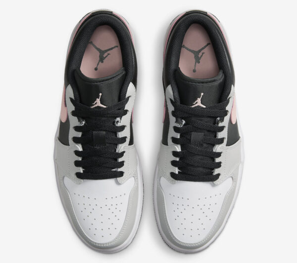 Giày Nike Air Jordan 1 Low 'Black Grey Fog Bleached Coral' 553558-062 - Ảnh 7