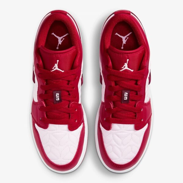 Giày Nike Air Jordan 1 Low SE 'Red Quilt' (GS) DB3621-600 - Ảnh 4