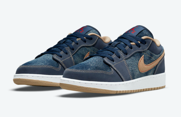Giày Nike Air Jordan 1 Low SE GS 'Denim' DM4692-400 - Ảnh 7