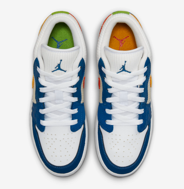 Giày Nike Air Jordan 1 GS Low SE 'Blue Chutney White' DR6960-400 - Ảnh 5