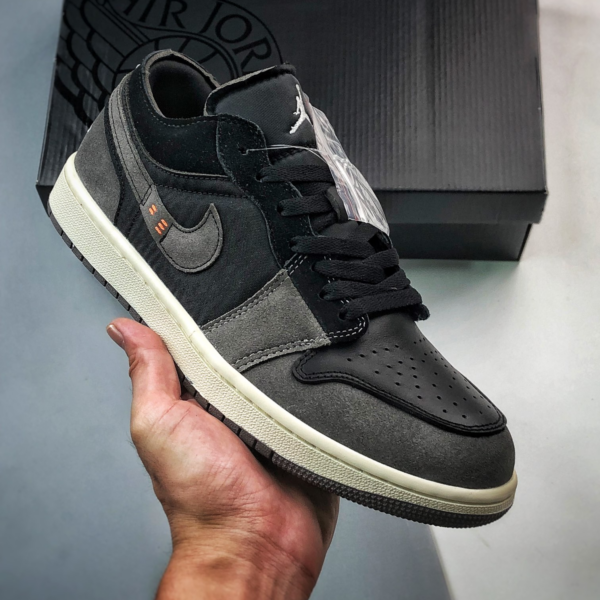 Giày Nike Air Jordan 1 Low Craft Inside Out 'Black' DN1635-001 - Ảnh 8