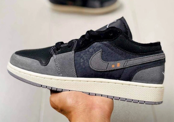 Giày Nike Air Jordan 1 Low Craft Inside Out 'Black' DN1635-001 - Ảnh 10