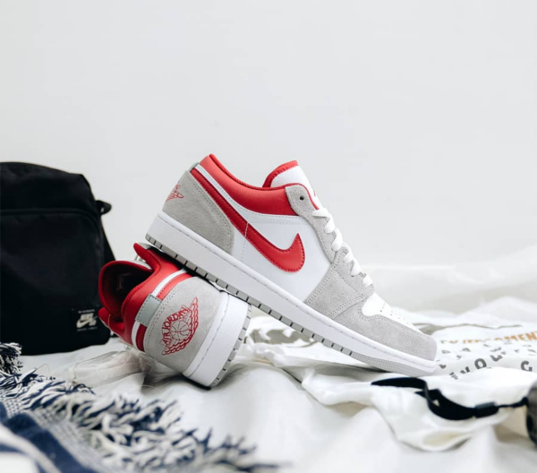 Giày Nike Air Jordan 1 Low SE 'Light Smoke Grey Gym Red' DC6991-016 - Ảnh 7