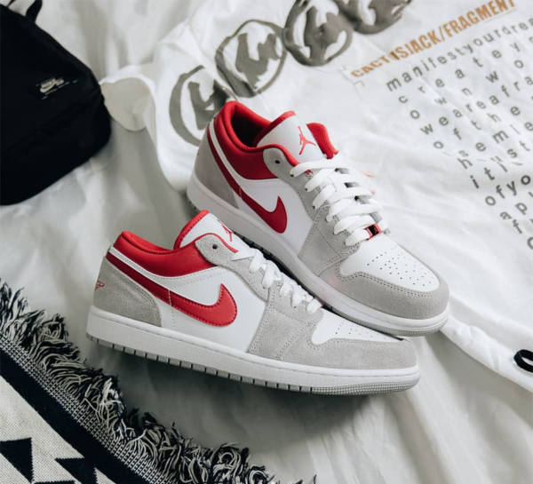 Giày Nike Air Jordan 1 Low SE 'Light Smoke Grey Gym Red' DC6991-016 - Ảnh 6