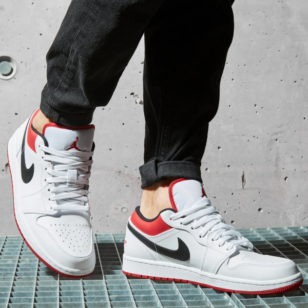 Giày Nike Air Jordan 1 Low 'White Univeristy Red' 553558-118 - Ảnh 3