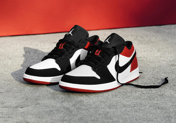 Giày Nike Air Jordan 1 Low 'Black Toe' 553558-116 - Ảnh 6