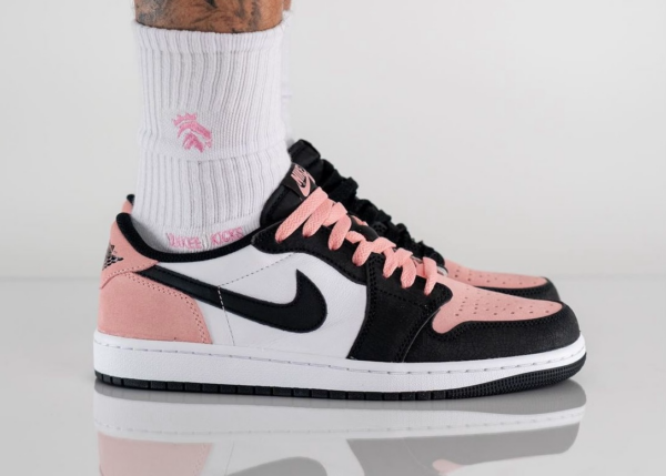 Giày Nike Air Jordan 1 Low OG GS 'Bleached Coral' CZ0858-061 - Ảnh 6