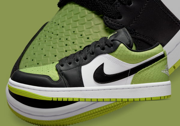Giày Nike Air Jordan 1 Low 'Snakeskin Vivid Green' DX4446-301 - Ảnh 7
