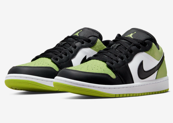 Giày Nike Air Jordan 1 Low 'Snakeskin Vivid Green' DX4446-301 - Ảnh 5