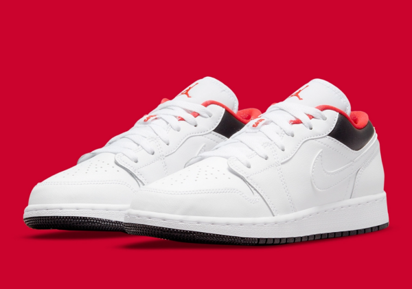 Giày Nike Air Jordan 1 Low GS 'Chicago Home' 553560-160 - Ảnh 4