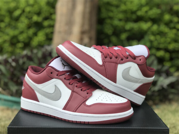 Giày Nike Air Jordan 1 Low 'White Bordeaux' 553558-615 - Ảnh 9